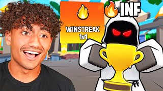 GETTING THE HIGHEST 1V1 WINSTREAK IN BEDWARS [upl. by Sivle141]