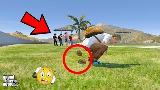 FRANK JR CAUGHT POOPING IN SCHOOL GTA 5 Mods For Kids [upl. by Orran]