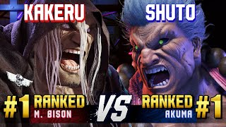 SF6 ▰ KAKERU 1 Ranked MBison vs SHUTO 1 Ranked Akuma ▰ High Level Gameplay [upl. by Ettesyl]