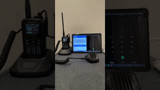 Simple digital analog ham radio setup D75Galaxy tab Openspot 4Kenwood with galaxy tab FE [upl. by Alios510]