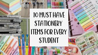 10 MUST HAVE STATIONERY ITEMS FOR STUDENTS in budget [upl. by Bamby409]