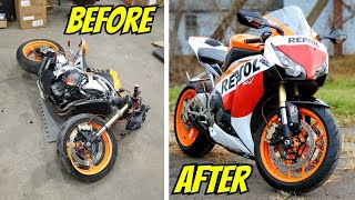 2009 CBR 1000RR WRECKED Bike Rebuild Complete Rebuild Timelapse Start to Finish [upl. by Earehc550]