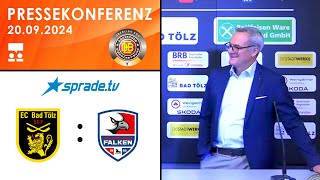 20092024  Pressekonferenz  Tölzer Löwen vs Heilbronner Falken [upl. by Yhtak]