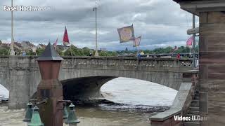 Rhein Hochwasser Basel amp Kraftwerk Birsfelden 15 Juli 2021 [upl. by Areis]