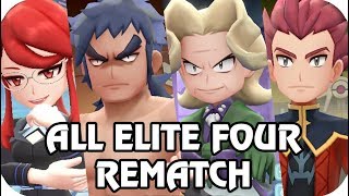 Pokémon Lets Go Pikachu amp Eevee  Every Elite Four Rematch Battles 1080p60 [upl. by Einalam749]