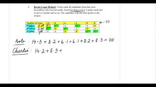 Voting Methods Borda count method [upl. by Clorinda810]