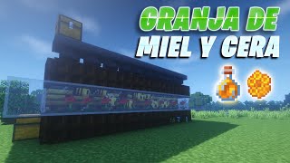 Minecraft 115 Granja de Miel y Cera de Abejas 100 por hora Fácil de hacer [upl. by Ttocserp]