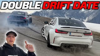 2x BMW M3 G80 DOUBLE DRIFT DATE IN THE MOUNTAINS  PURE TIRE CARNAGE  CRASH [upl. by Duston230]