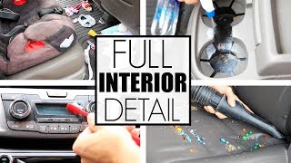 Car Interior Cleaning  Car Detailing The Mini Van  Cleaning Motivation [upl. by Ettennek]