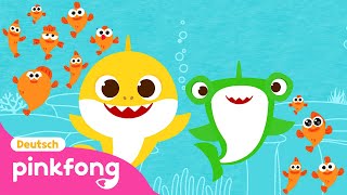 Wie viele  Baby Hai Lied  Baby Shark Deutsch  Pinkfong Baby Hai Kinderlieder [upl. by Bartko]