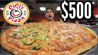 500 GIANT PIZZA CHALLENGE AT CICIS PIZZA  IN THE FLORIDA PANHANDLE  Huge Pizza  Cash Prize [upl. by Storfer]