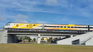 Brightline train arriving in Orlando Station [upl. by Robena]