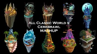 All Classic Worlds Cerebrawl Mashup  PVZ2 Reflourished [upl. by Nnylatsyrk]