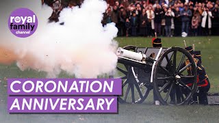 Gun Salutes for First Anniversary of The King and Queens Coronation [upl. by Noicpesnoc]