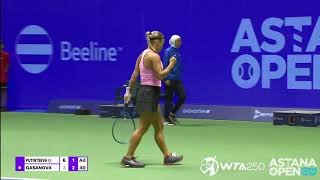 Y Putintseva vs A Gasanova Quarterfinal Highlights  WTA250 Astana Open [upl. by Mazur524]