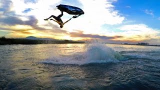 GoPro Freestyle Jet Ski Tricks on a River with Eli Kemnitz [upl. by Anelac]