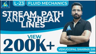 Fluid Mechanics  Module 3  Stream Path amp Streak Lines Lecture 23 [upl. by Ihtac]