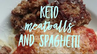 Keto Meatballs and Spaghetti Recipe [upl. by Yebot]