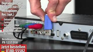 auvisio Digitaler HDSatReceiver CI  DVBS2 mit USBMediaplayer [upl. by Nived779]