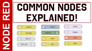 NodeRed Tutorial  Common Nodes Explained Chapters in the Timestamps nodered [upl. by Olimreh]