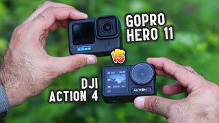 GoPro 11 vs DJI Action 4  BEST Action Camera in 2023 [upl. by Vyner]