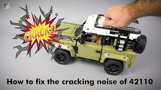 How to fix the cracking noise of the LEGO Technic 42110 Land Rover Defender [upl. by Aicilram]