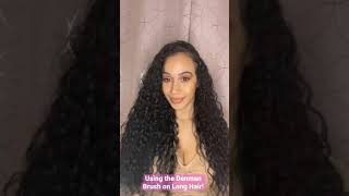 Using the Denman Brush on Long Curly Hair  👩🏻‍🦱 [upl. by Anahir]