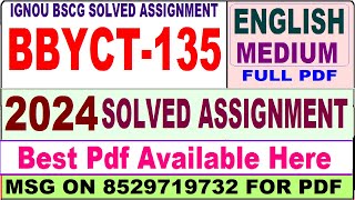 bbyct 135 solved assignment 2024  bbyct 135 solved assignment 202324 in English  bbyct135 2024 [upl. by Salim]