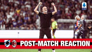 Pioli and Tonali postmatch reactions  Sampdoria v AC Milan [upl. by Iba540]