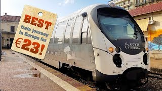 Best train journeys in Europe Corsica from Ajaccio to Corte trip report [upl. by Atnauq]