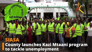 Kilifi County launches Kazi Mtaani program with 166 employees to tackle unemployment [upl. by Arymat]