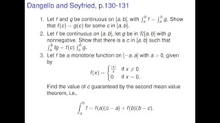 Analysis  Properties of Riemann Integrable Functions [upl. by Avahc]