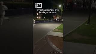 quotUSAquot Grand Canyon University Students Run Across Campus Cheering After Trump Victory [upl. by Kyne]