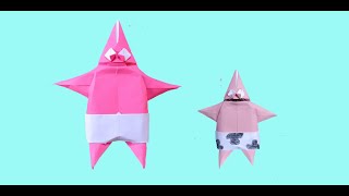 origami patrick star  origami spongebob friend by fernando gilgado timelapse [upl. by Glynias331]