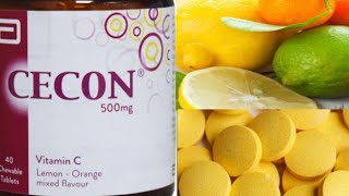 Cecon Vitamin C Tablets BenefitsUsesRang Gora Kerne Wali Tablets [upl. by Mcnamara]