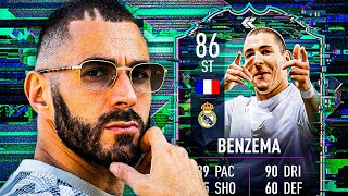 SBC OF THE YEAR 😍 86 FLASHBACK BENZEMA PLAYER REVIEW  FIFA 22 Ultimate Team [upl. by Ode479]