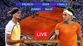 Alexander Zverev Vs Casper Ruud LIVE Score UPDATE Today Tennis 2024 ATP French Open Semi Final LIVE [upl. by Notniw]