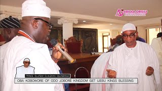 Prince Olufemi Olalekan Ogunbanjo Oba Kobowore of Odo Jobore Kingdom Get Ijebu Kings Blessings [upl. by Eedak]