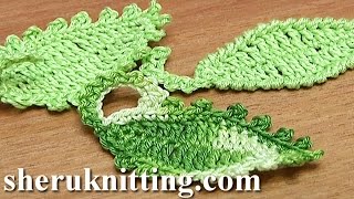 How To Crochet Leaf Oval Shape  CROCHET LEAF PATTERN [upl. by Adalard]