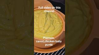 homemade baby puree plantain carrotchickenfull video on this channel baby babyfoodidea puree [upl. by Nairadas]