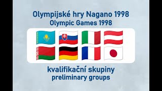 OH Nagano 1998 lední hokej kvalifikační skupiny [upl. by Anoel]