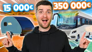 24H DANS UN CAMPINGCAR DE LUXE VS UNE CARAVANE PAS OUF [upl. by Chenay720]