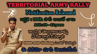 TERRITORIAL ARMY RALLY  Notification Released  army territorialarmyopenrally [upl. by Rednirah]