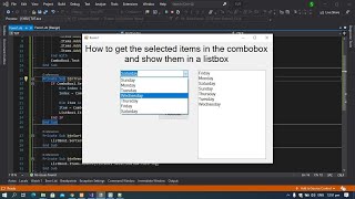 VBNET  How to get the selected items in the ComboBox and show them in a ListBox [upl. by Aleris289]