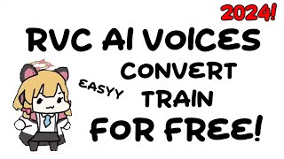 How to CLONE any VOICE with AI with RVC in 2024 for FREE 🤖 EASILY TRAIN any voice with AI in a sec [upl. by Nalad]