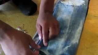 DIY TAPER JEANS TURN YOUR BAGGY JEANS INTO SLIM FIT JEANS [upl. by Leoline634]