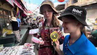 Damnoen Saduak Floating market and Talad Rom Hup Train Market Bangkok [upl. by Harpp726]