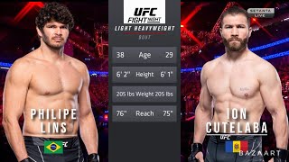 PHILIPE LINS VS ION CUTELABA FULL FIGHT UFC FIGHT NIGHT 229 [upl. by Rehpotsirhc906]