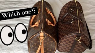 LV Speedy B 35 Monogram vs Damier Ebene  Preloved vs New Which One Would You Choose 🤔 [upl. by Teiluj]