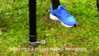 InGround Pole Barrier Netting Poles Basic Demo [upl. by Mcneely]